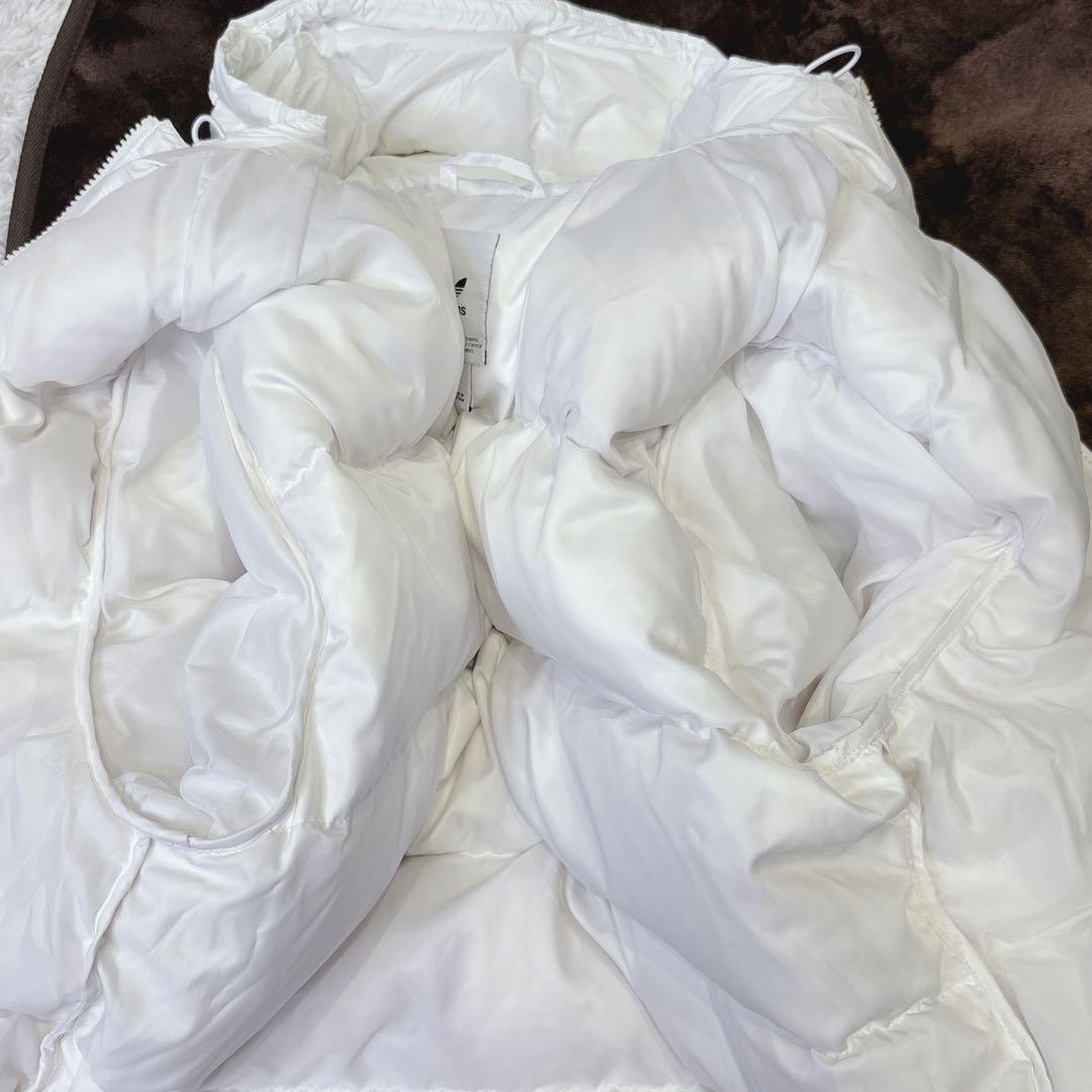 アディダス ベンチコート ロング ダウンコート ジャケットホワイト XL 極暖