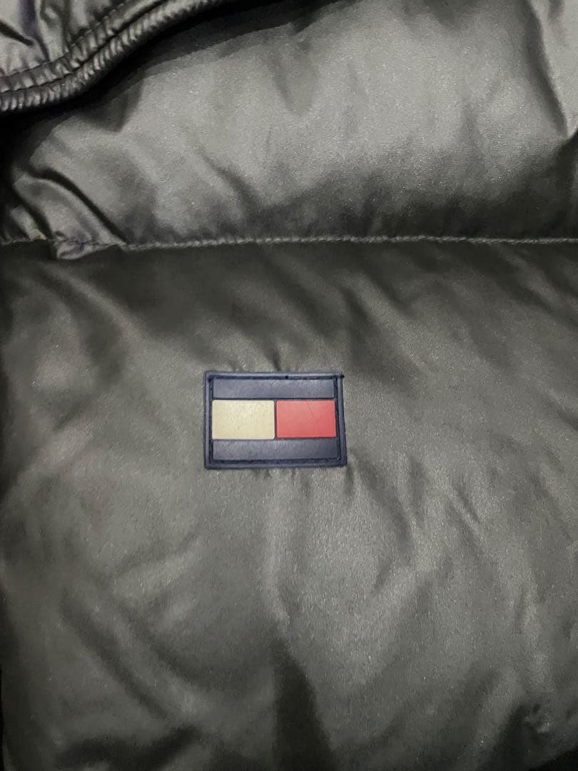 【極暖・肉厚】トミーヒルフィガー ダウンジャケット L 黒 90s 裏地デザイン