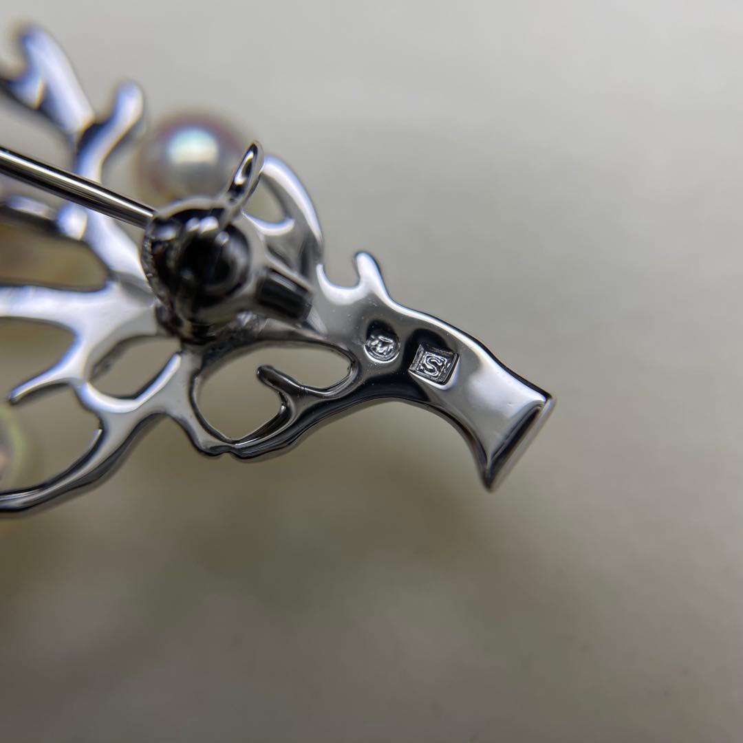 ミキモト アコヤ真珠 ブローチ 最大5.0mm SILVER