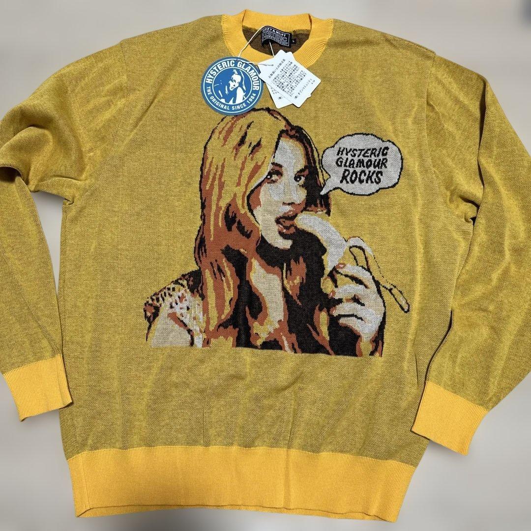 HYSTERIC GLAMOUR イエロー トレーナー Lサイズ