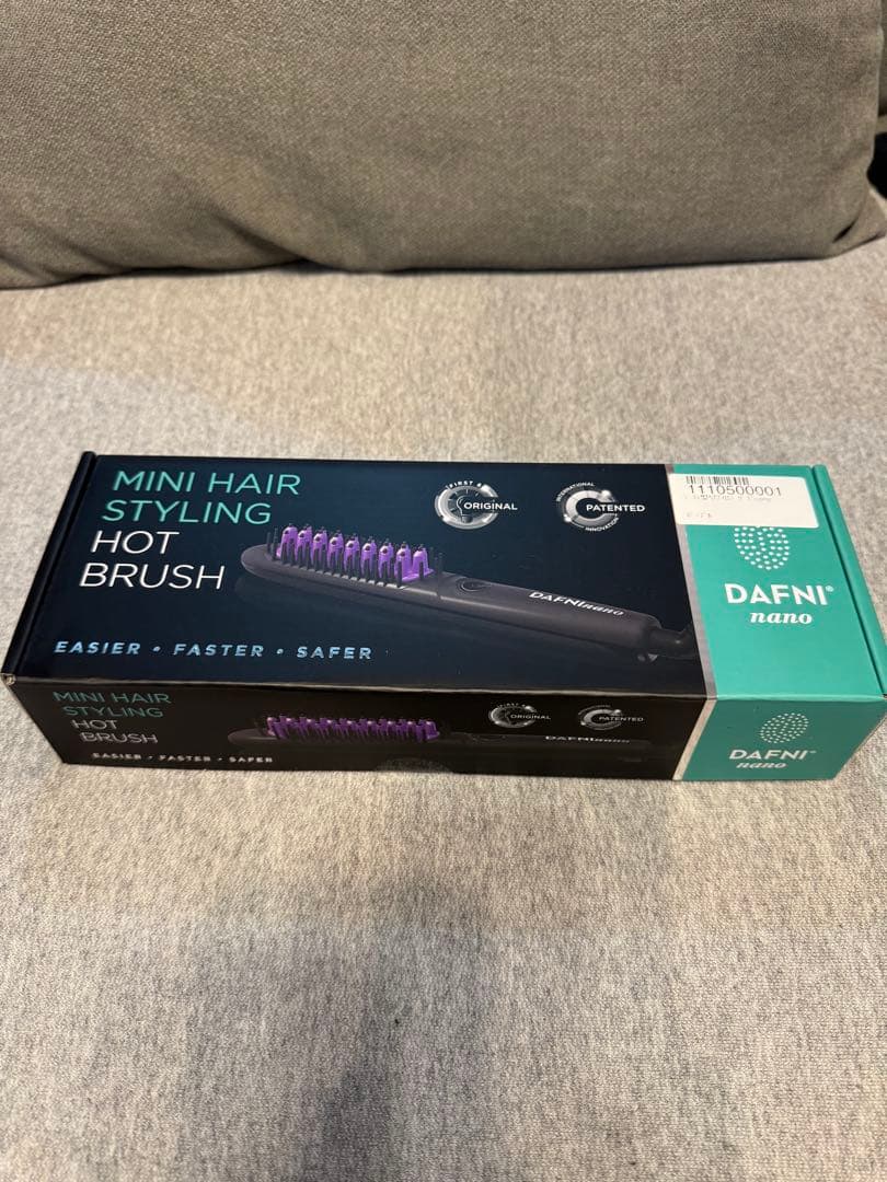 DAFNI nano ブラシ型ヘアアイロン 紫