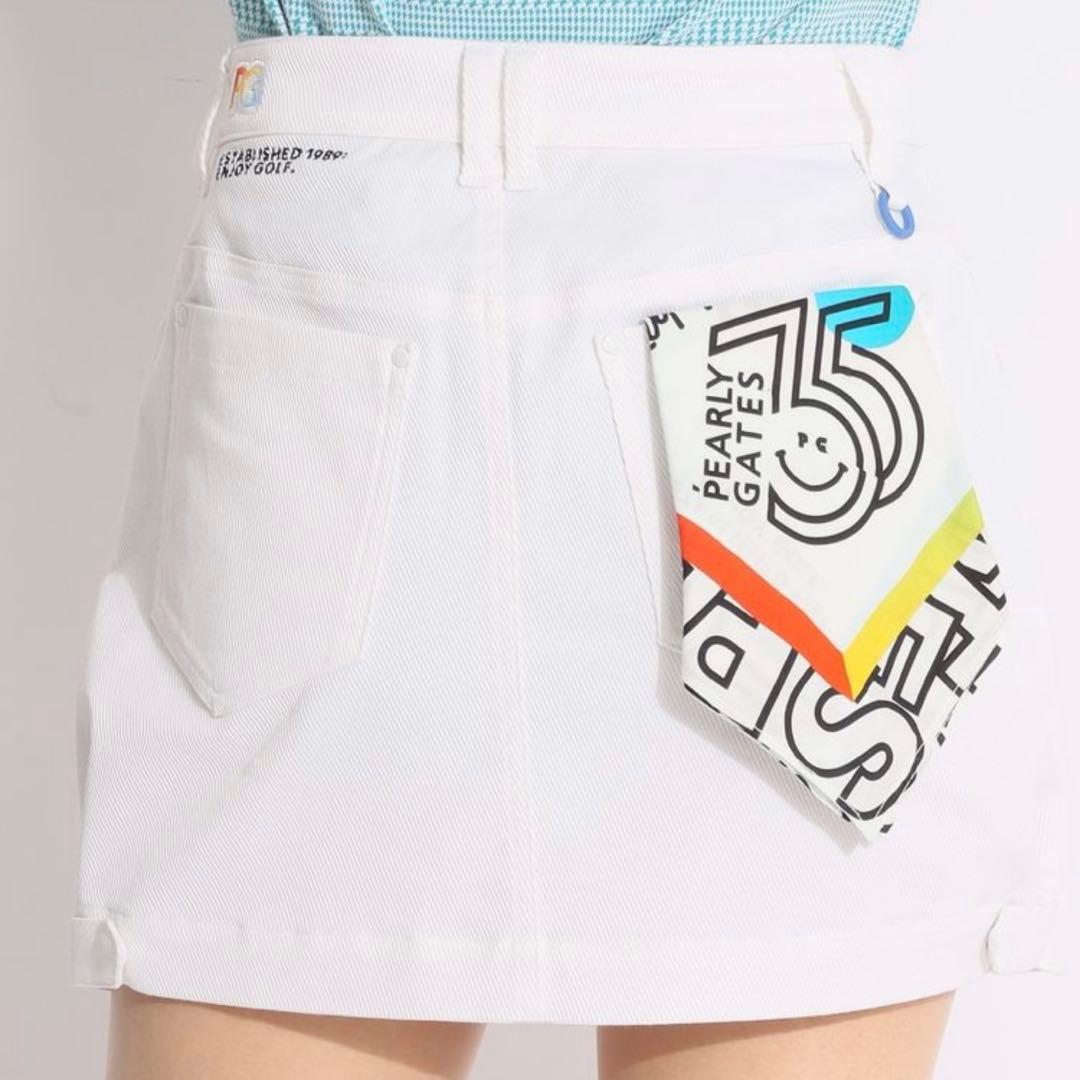 PEARLY GATESパーリーゲイツ35周年 スカーフ付きストレッチスカート