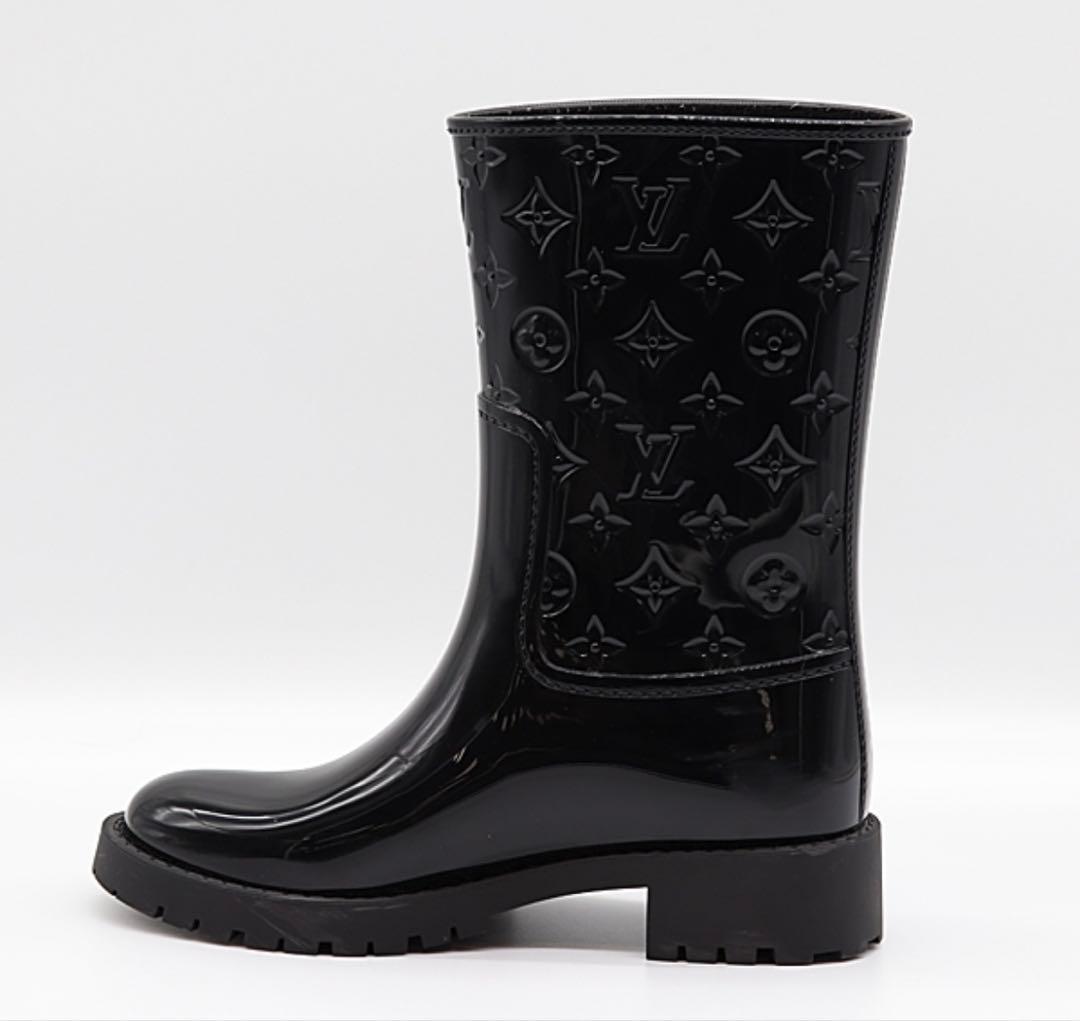 ルイヴィトン ドロップス ライン ラバー モノグラム ショートレインシューズ35