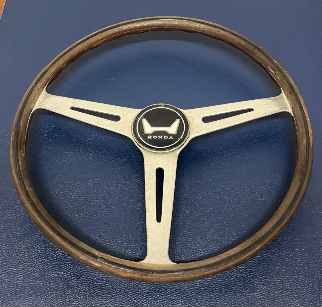 【希少・当時物】HONDA旧車ウッドステアリングFUTABAYA製 約38cm