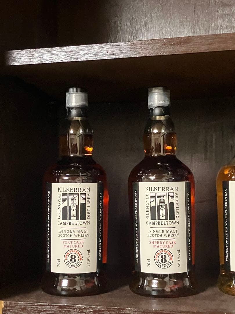 Kilkerran 8年 ポートカスク、シェリーカスク２本