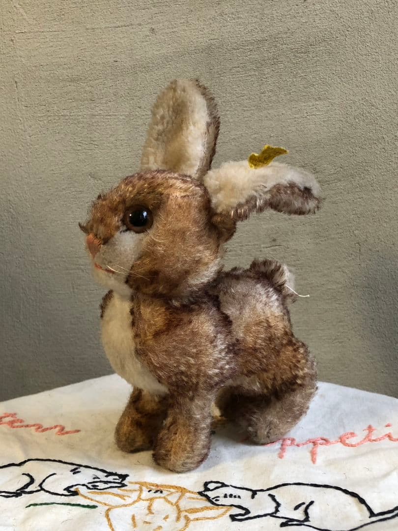 アンティーク シュタイフ 大きいお目々のうさぎちゃん ドイツ製 Steiff