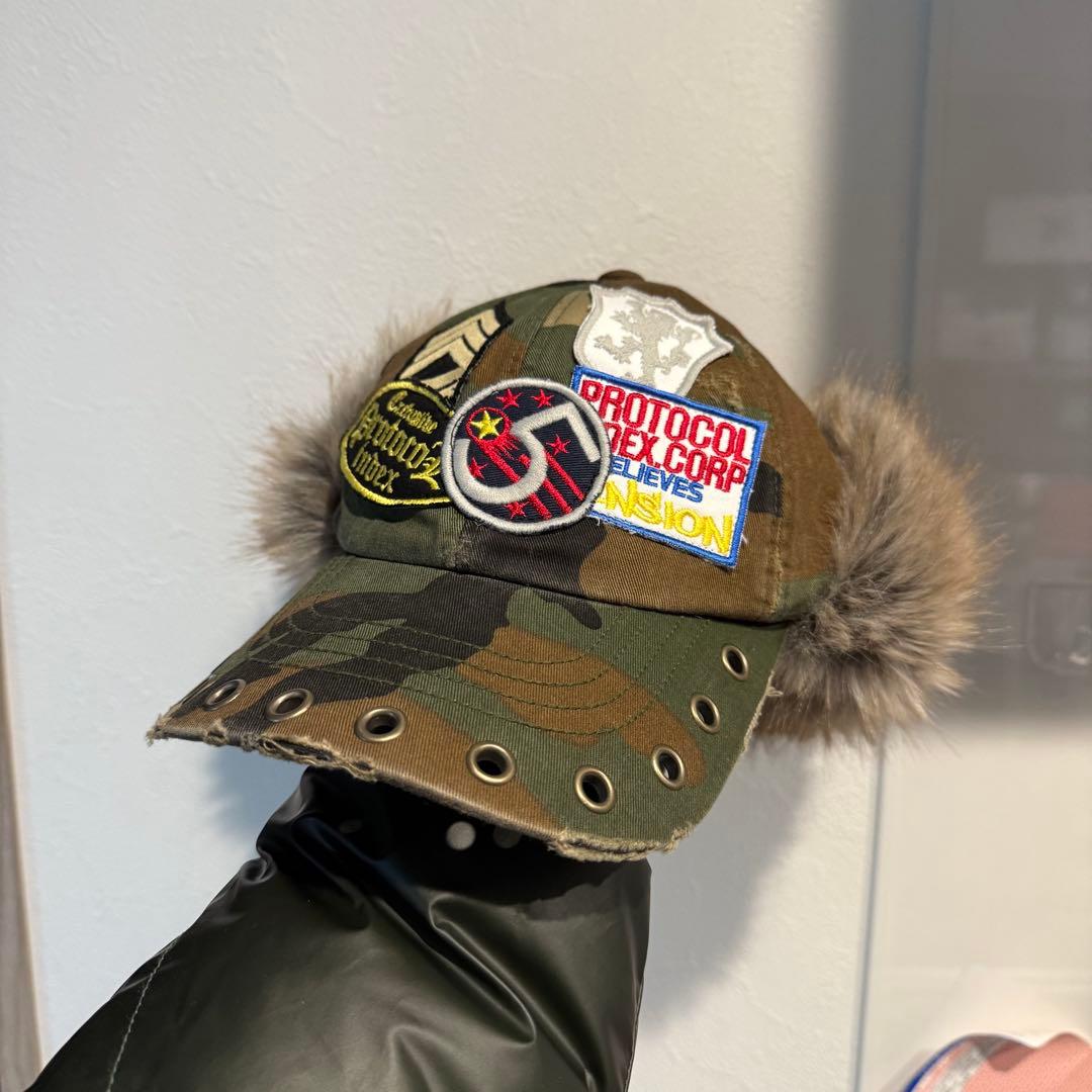 Protocol Index 迷彩ファーキャップ