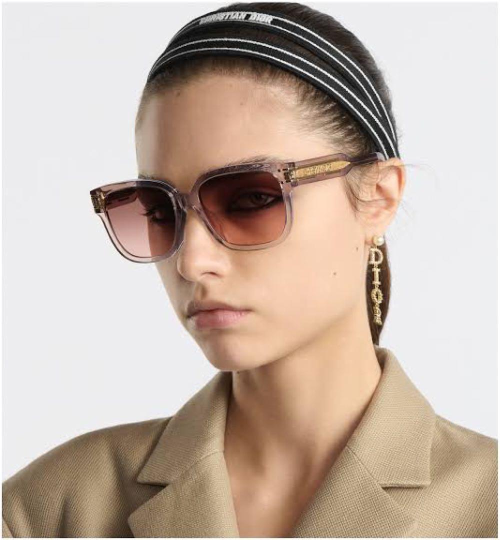 クリスチャンディオール スクエアサングラス　ピンク