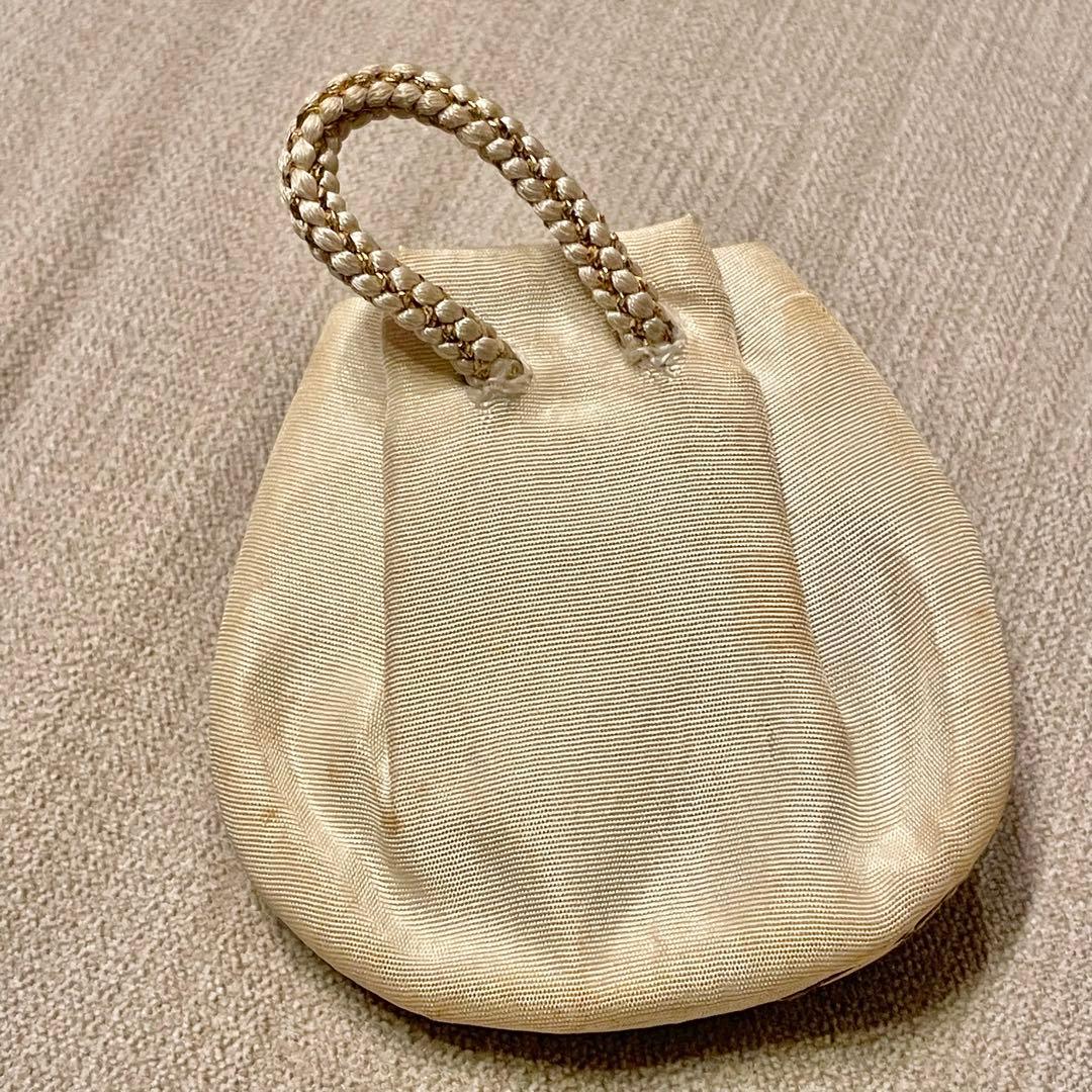 【激レア】和風 守り巾着　鶴の刺繍付き