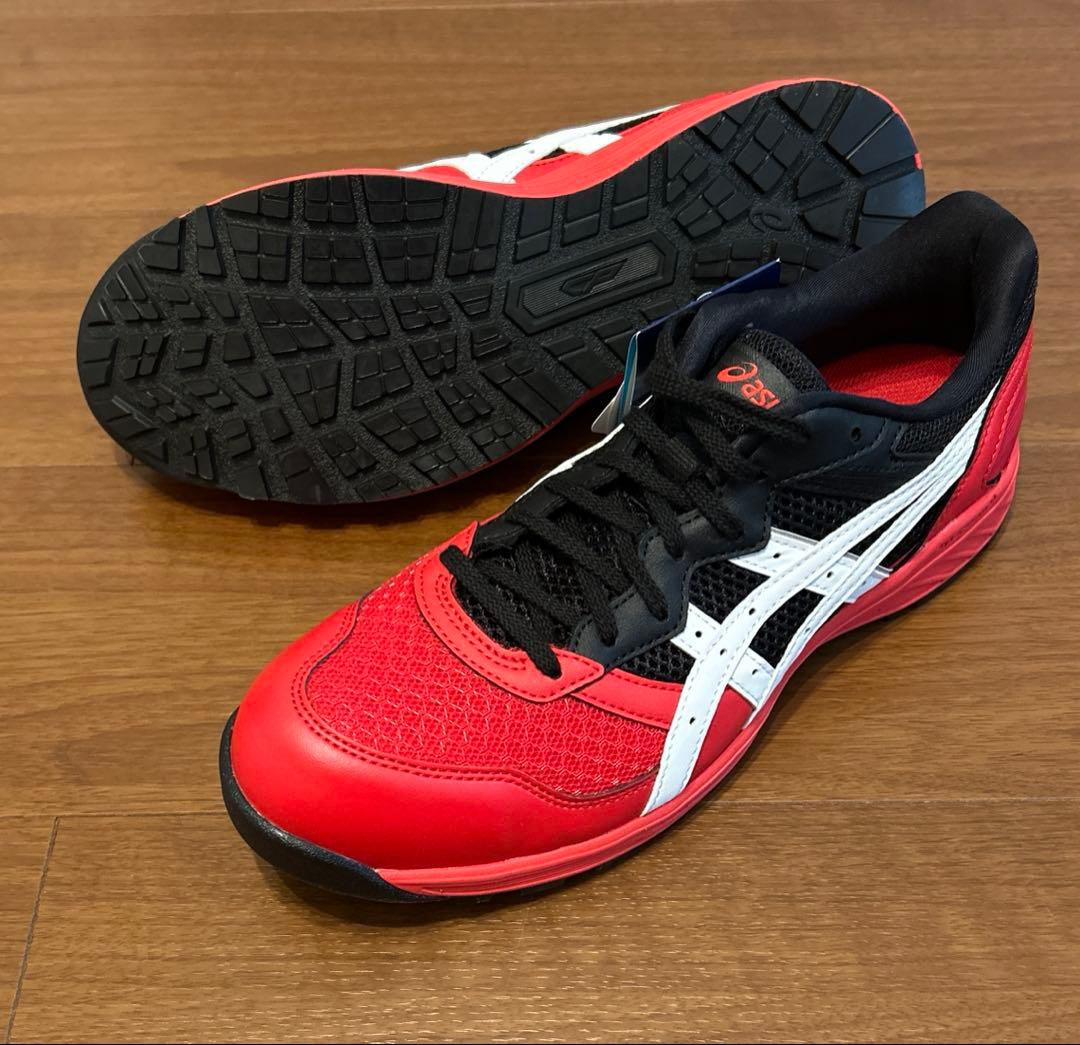 【新品未使用】asicsアシックス ウィンジョブ ローカット 安全靴 赤黒