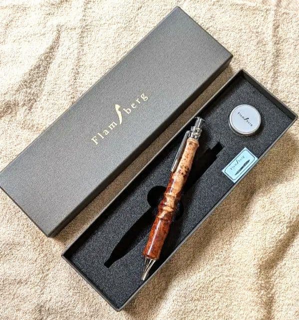 Flamberg 花梨瘤紅白杢（極上杢）　サンピューラ　ボールペン