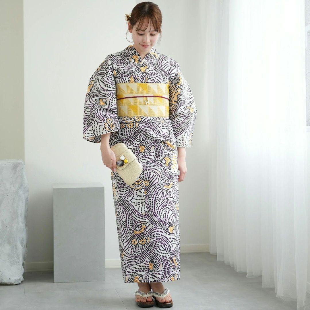 新品 新作 Utatane×ニコアンティーク 浴衣3点セット(帯・下駄)
