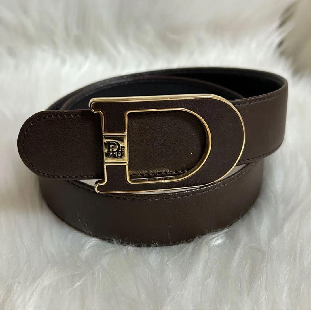 ディオール ベルト ブラウン Dバックル