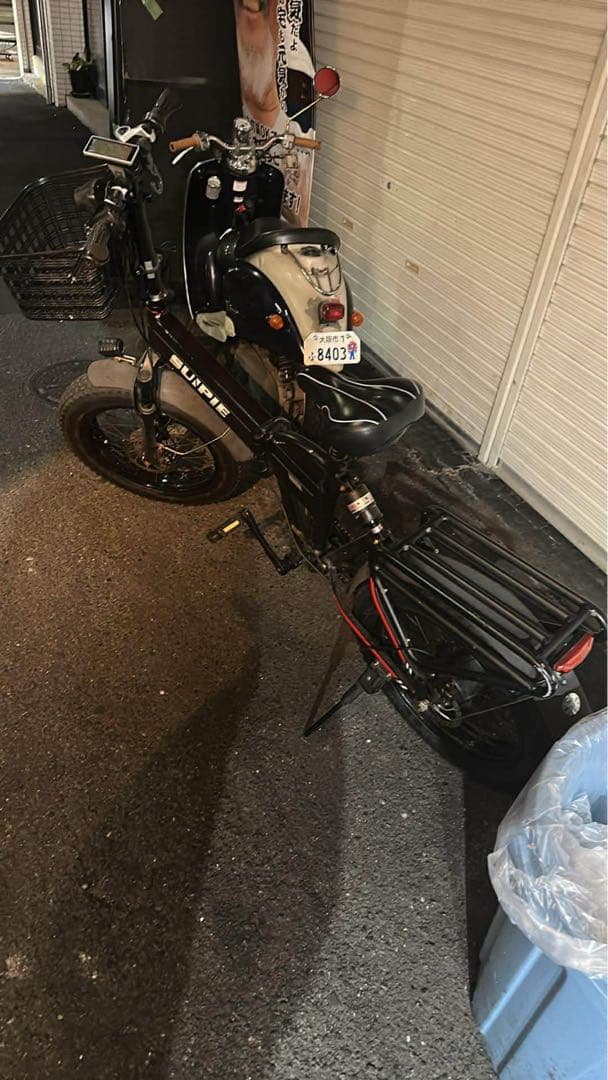 SUNPIE 電動アシスト自転車 折りたたみ 太タイヤ 手渡し（九条駅）