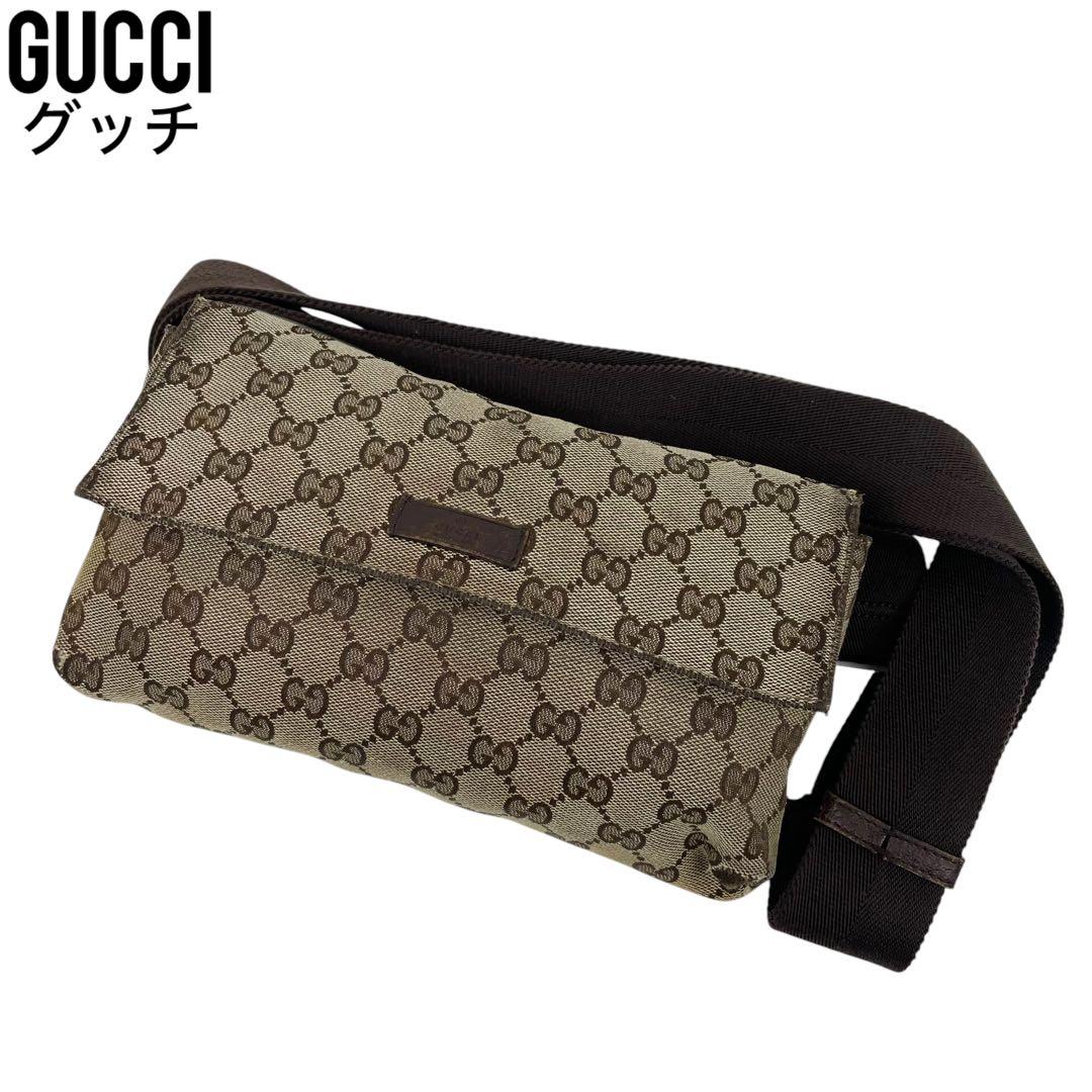 GUCCI グッチ ウエストポーチ　GGキャンバス　ボディバッグ　146304