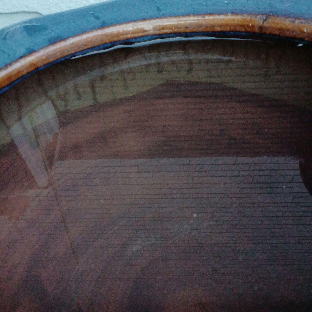 青茶火鉢　水鉢　花鉢　メダカ鉢