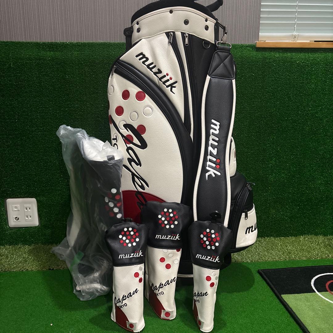 muzik キャディバッグ ヘッドカバー 付き　2020Japan