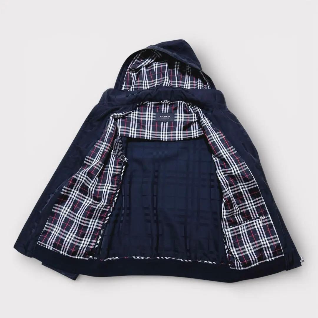 美品 バーバリー ブラックレーベル 2way シャドー チェック ブルゾン L