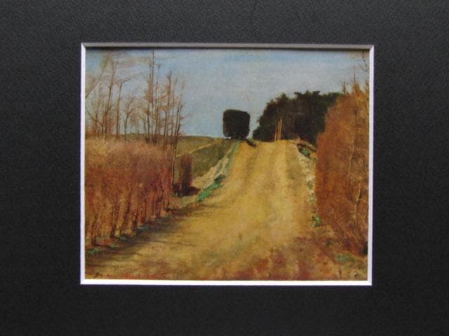 岸田劉生、【早春】、新品高級額 額装付、年代物・希少画集画、状態良好