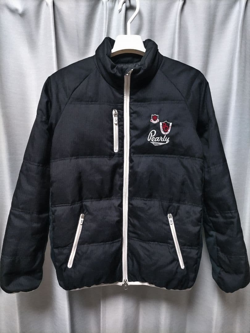 パーリーゲイツ　ダウンジャケット　黒　ヘリンボーン