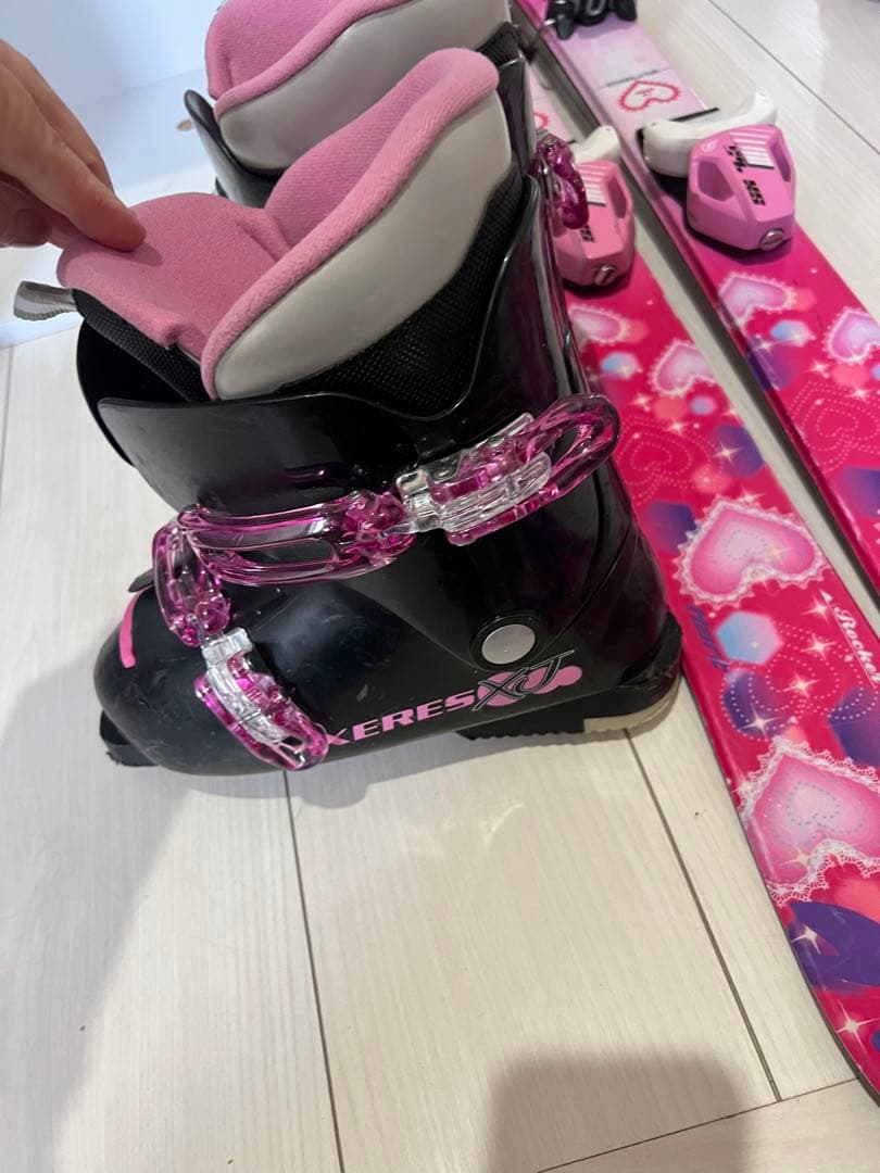 子ども用スキーセット ハート柄