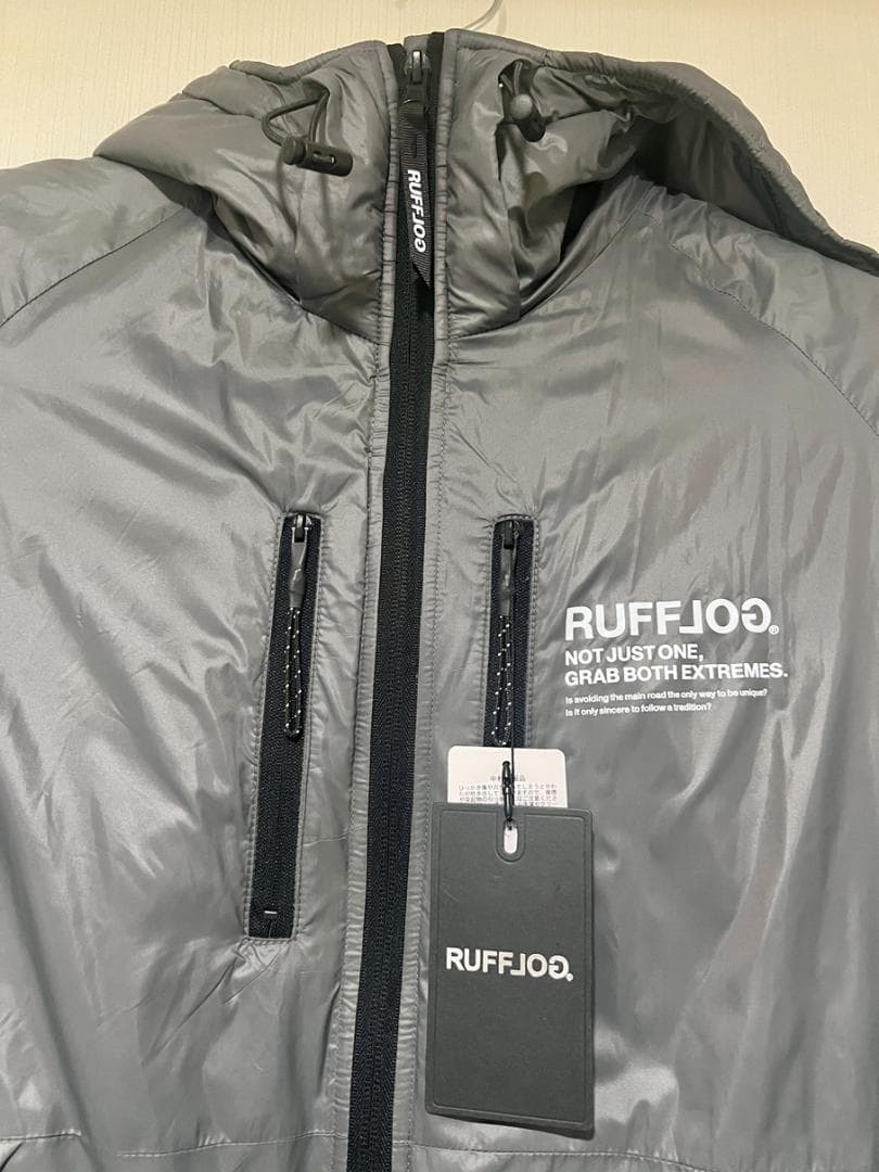 新品 RUFFLOG LIGHT HOODIE JACKET GRAY Sサイズ