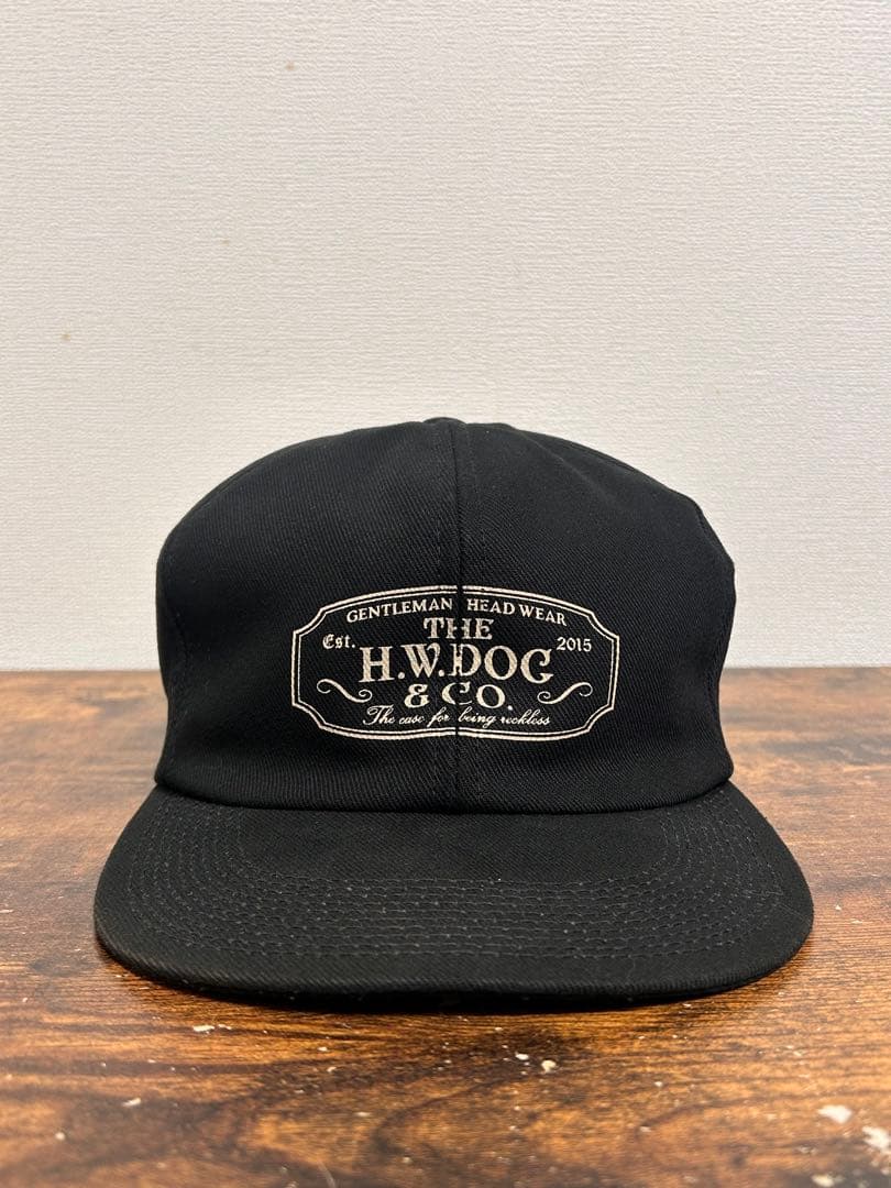H.W. DOG & CO. ブラック トラッカーキャップ サイズ38