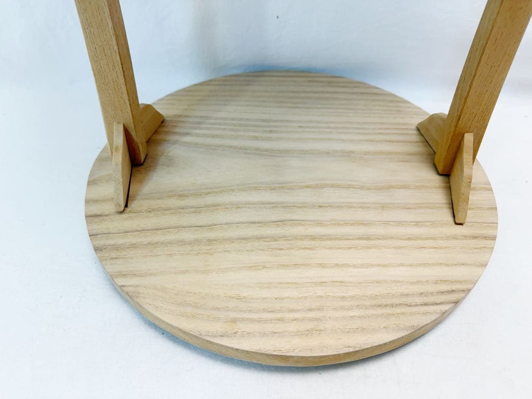 茶道具 休好写し 桐 丸卓 組み立式と 即中斎好 溜塗 小四方棚 2点セット元箱