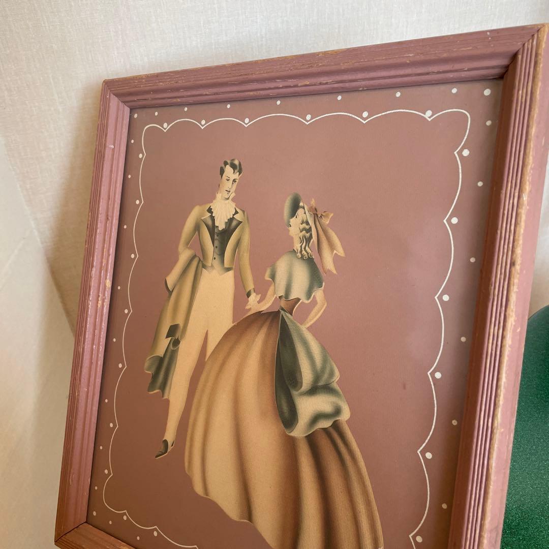 希少！50s〜アメリカアンティーク　ターナー社男女壁掛け　USAヴィンテージ雑貨