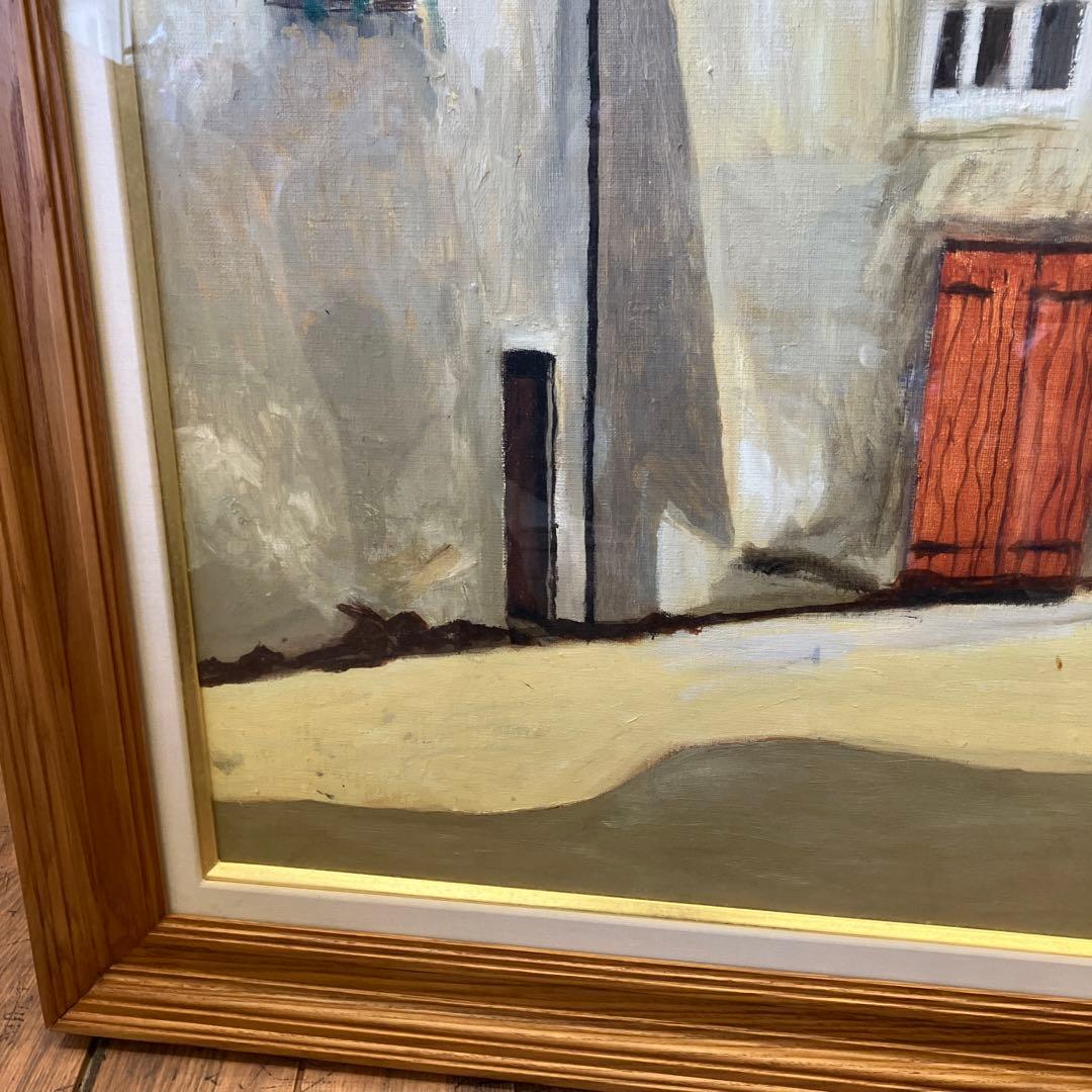 R.FRUKAWA 油彩画 油絵 家 街並み 建造物 絵画 アート 芸術