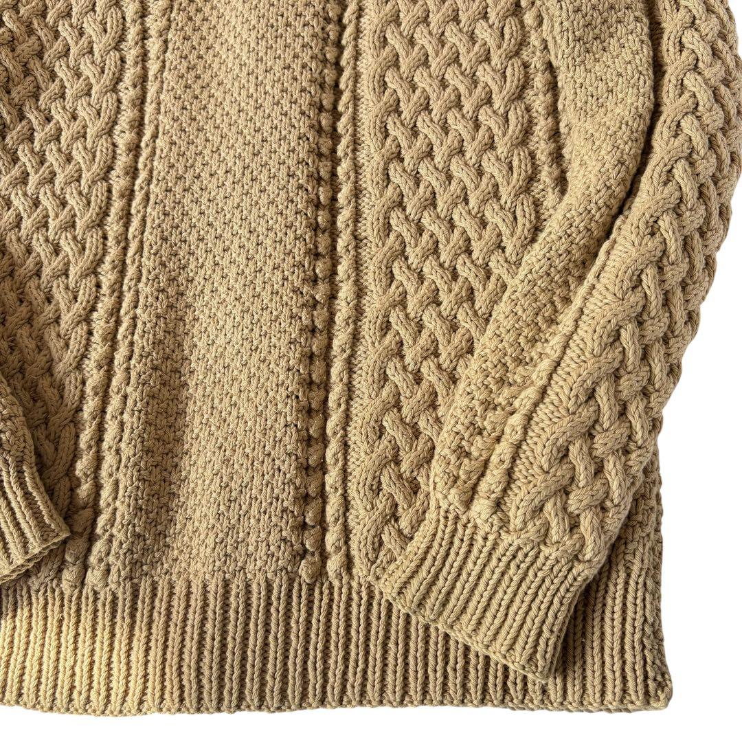 【Ｈｉ_ｊｉｒｉ】インバーアラン 黒タグ コットン カーディガン