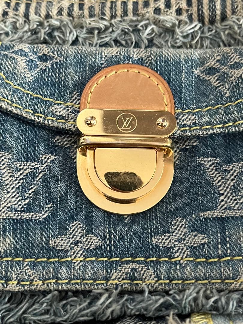 ルイヴィトン　パウチィ　デニム　バッグ
