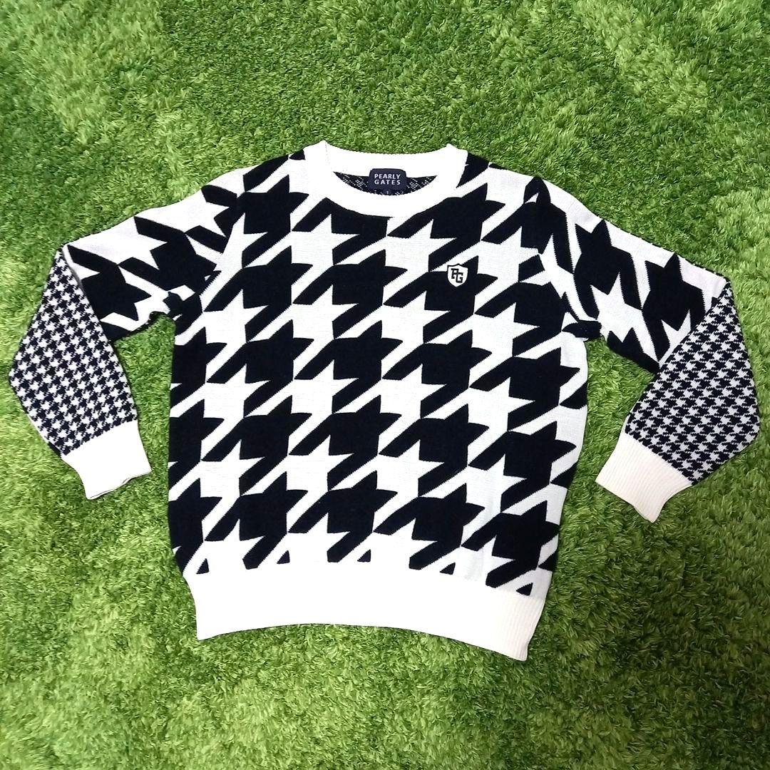 PEARLY GATES セーター ニット 千鳥柄 ジャガード パーリーゲイツ