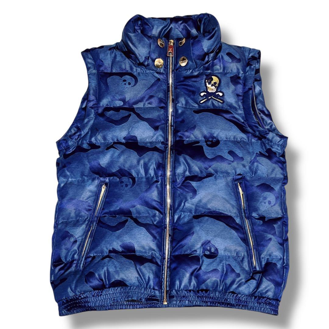 MARK & LONA ゴルフ 4way ダウンジャケット ベスト スカル 迷彩