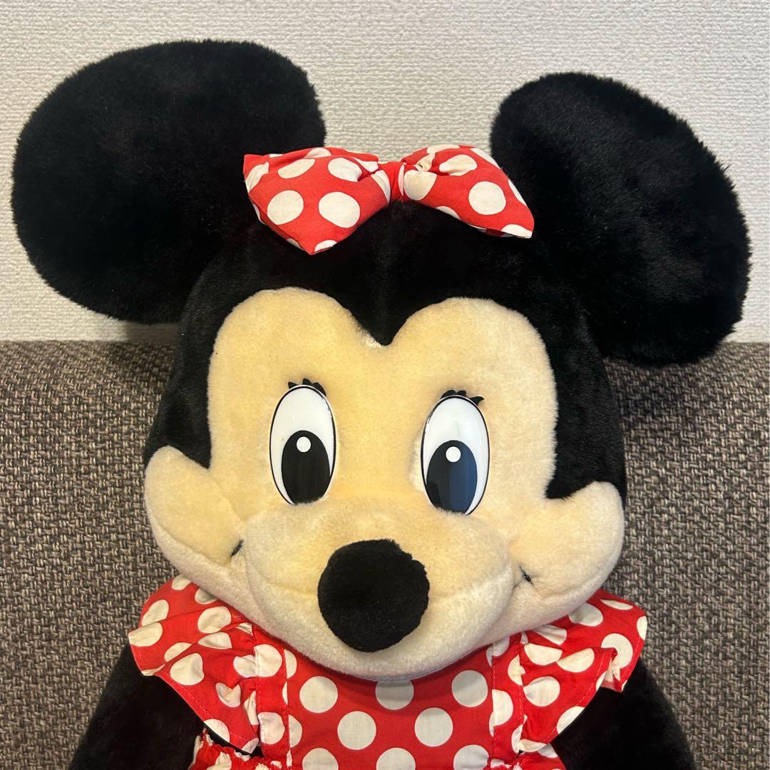 ディズニーヴィンテージミニーマウス特大ぬいぐるみ約90cm日本製希少品