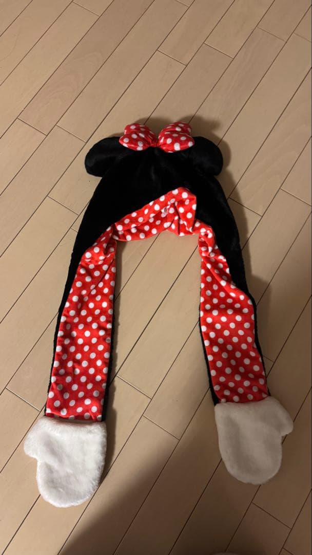 ミニーマウス キャップ 手袋付き