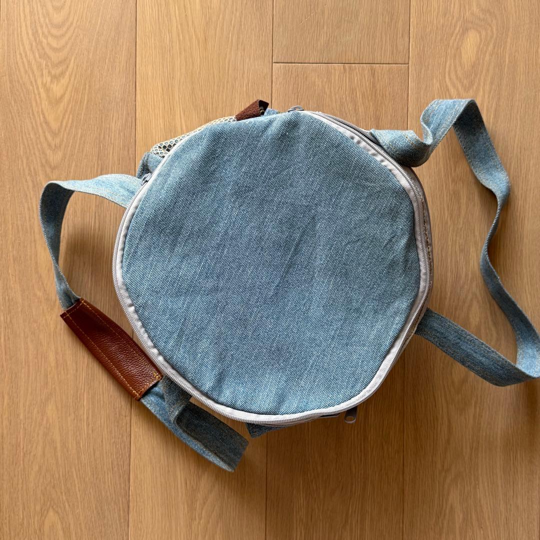 ルシアンエサヨ 2WAY タンブール TMサイズ デニムリメイク キャリーバッグ