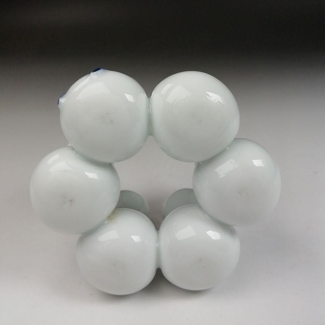 Ｔ７９６　蓋置　『平戸白磁　六瓢』『横石喜助 造』　共箱　茶道具