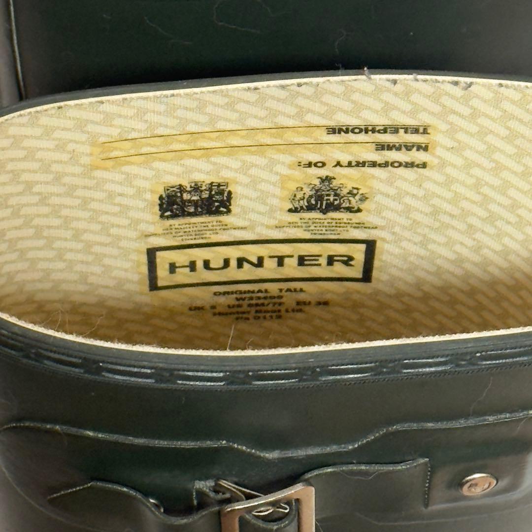 ハンターHUNTER レインブーツ ダークオリーブEU 38（24センチ）