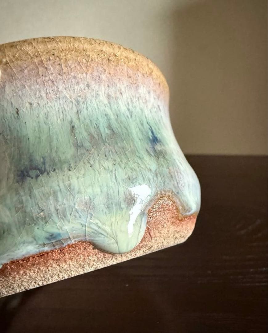 民藝 会津本郷焼 宗像窯 七代目 宗像亮一 ぐい呑 酒器 在銘