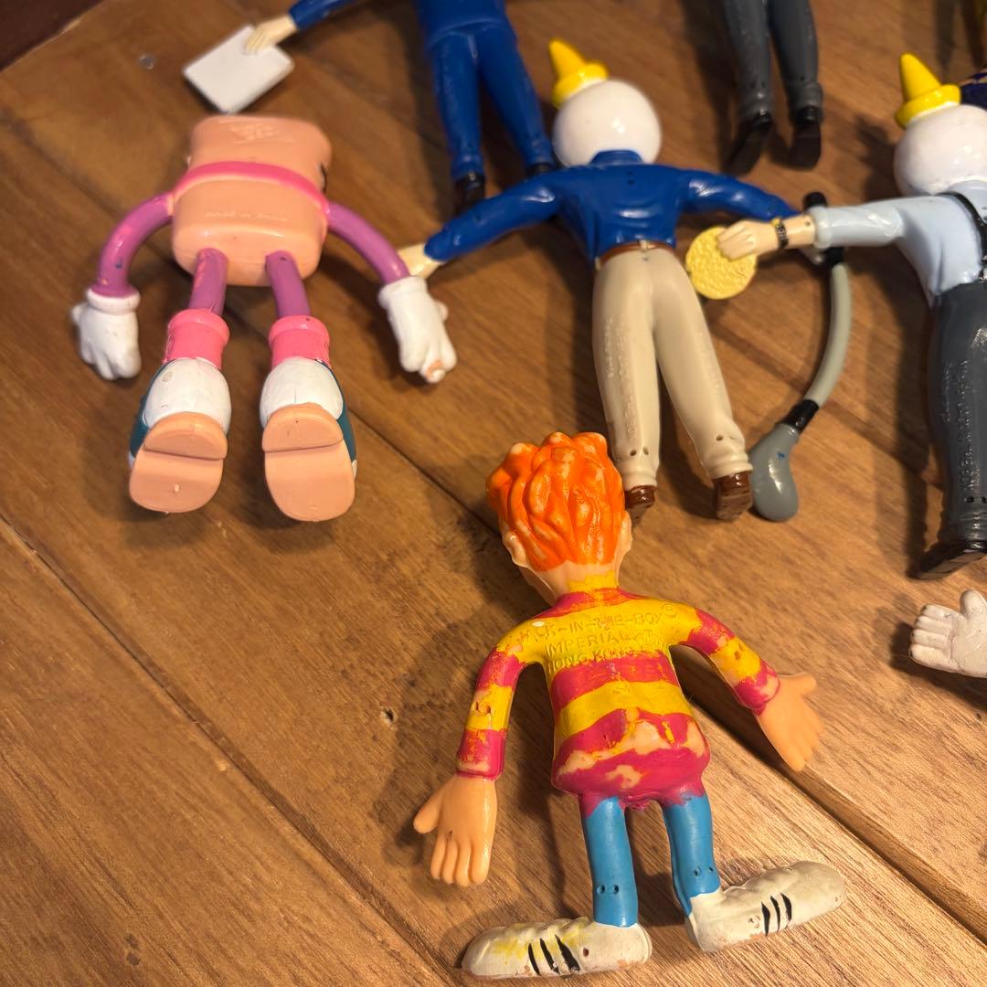 USAヴィンテージミールトイ　ジャックインザボックス　ベンダブルフィギュアセット