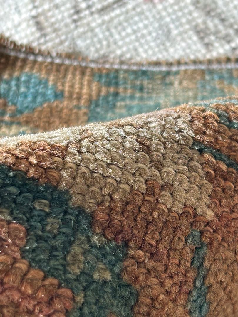 レア柄　Sunset Brown トルコ　ヴィンテージラグ　トルコラグ