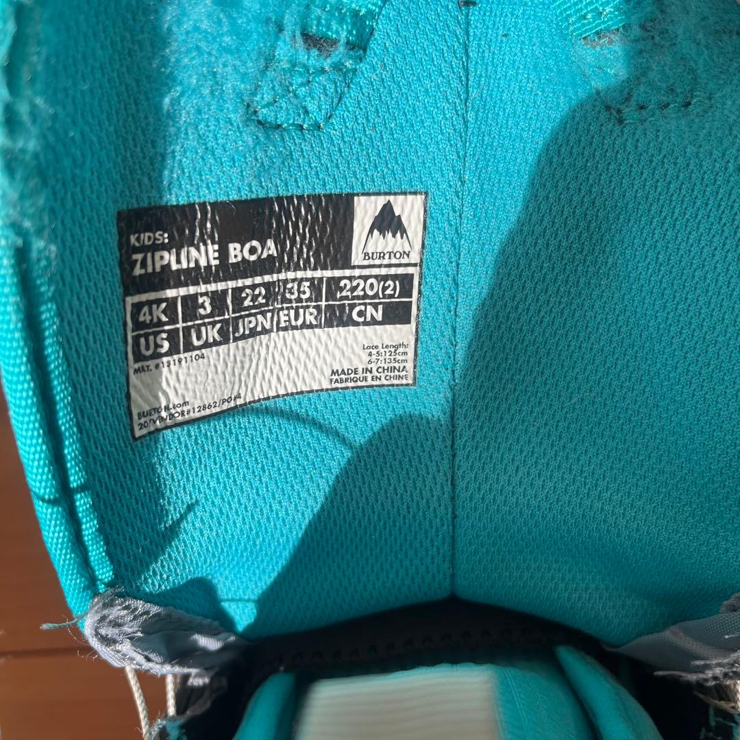 BURTON KIDS ZIPLINE 22.0cm バートン　スノーブーツ
