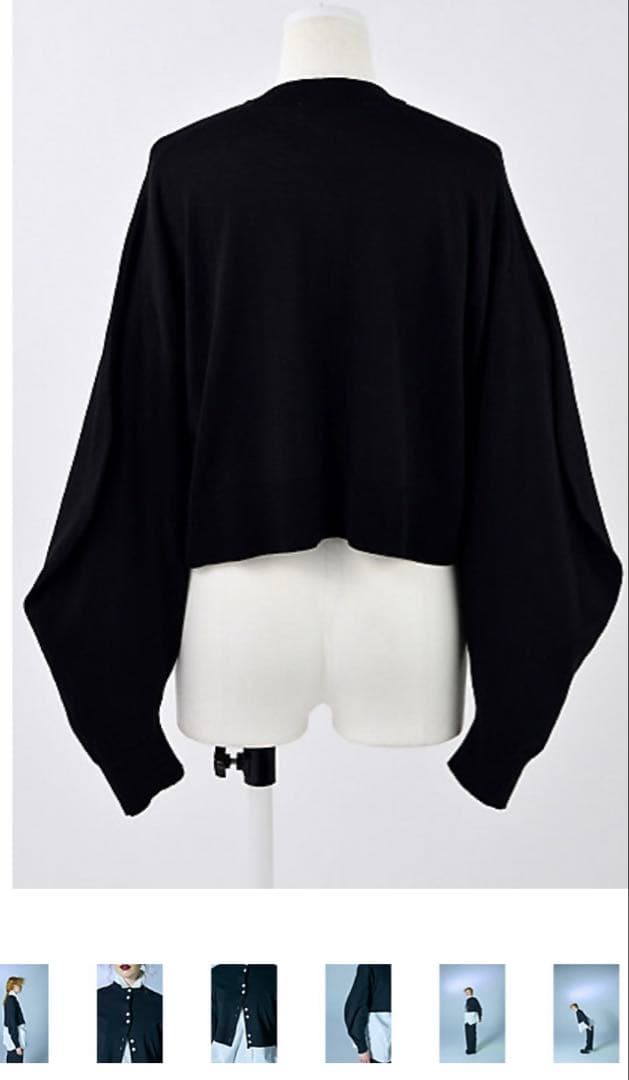 ENFOLD ROUND CARDIGAN 黒