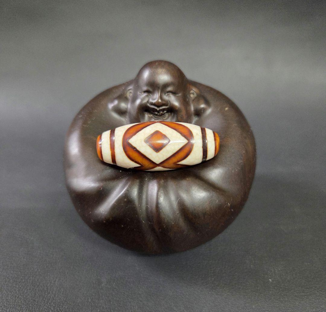 929　天珠　上肯　金剛虎牙三眼天珠　　貴重　珍品　dzibeads！