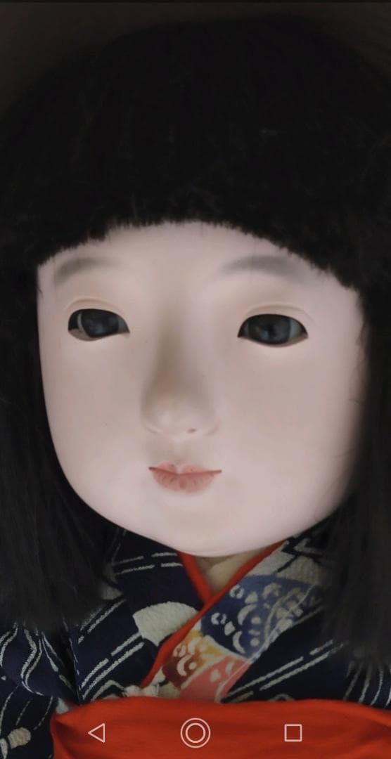 市松人形昭あかり　昭和初期市松人形52cm15号　東月　ドールスタンド