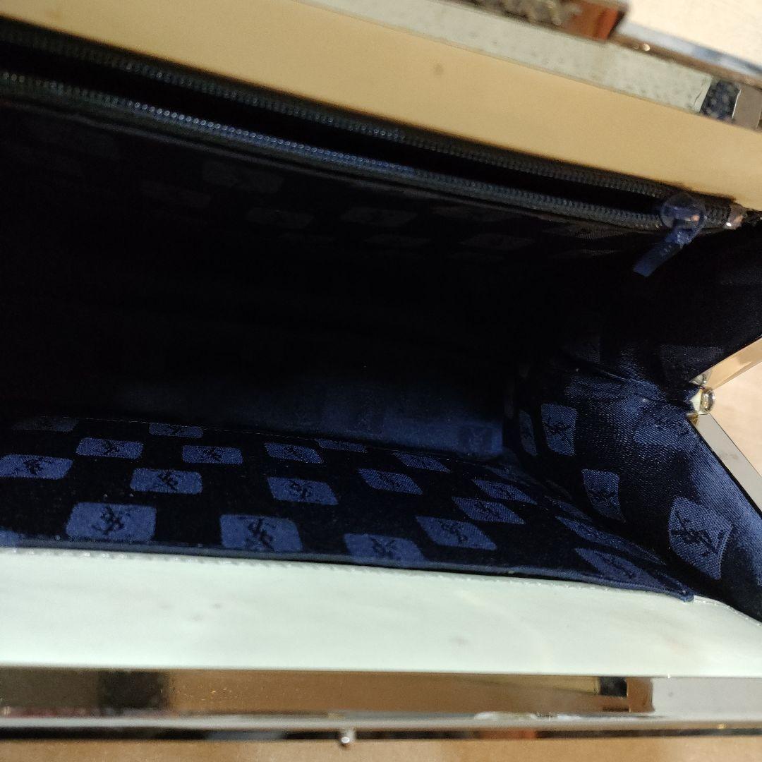 イヴサンローラン ハンドバッグ レザー ホワイト