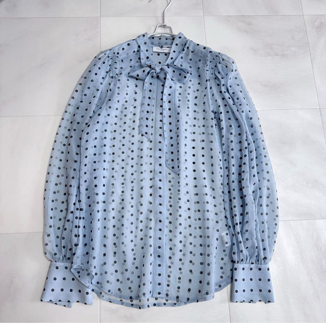 エキプモン Equipment シルク100%ボウタイブラウス XS