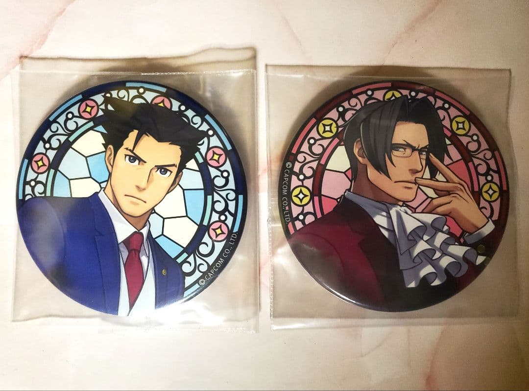 【期間限定値下げ】逆転裁判　成歩堂龍一&御剣怜侍 アトフェス限定缶バッジセット