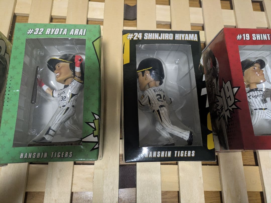 阪神タイガース ボブルヘッド 鳥谷 西岡 新井良 桧山 藤浪5体セット